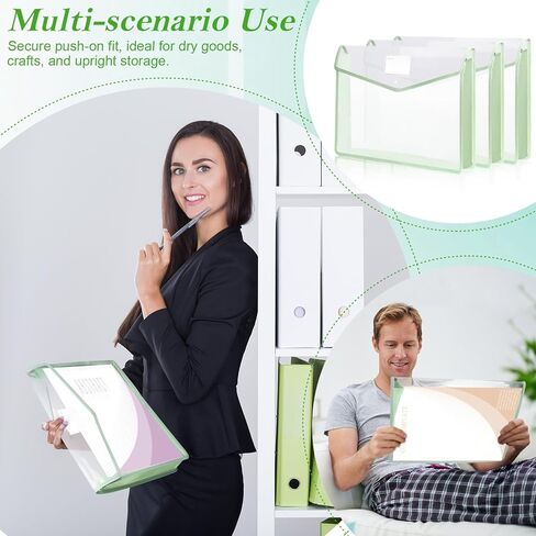 3 Pieces 11 x 17 inch Expandable Tabloid Size Documents Folder with Snap Closure Black Horizontal Large Clear Organizer Storage with Label Plastic Envelopes Expanding File Folder for Plots Charts in Kuwait