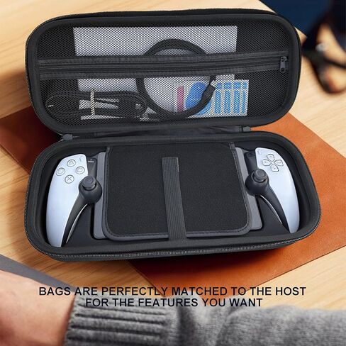 12 in 1 Accessories Set for PlayStation Portal - INITMMO Carrying Case for PS5 Portal and Hard PC Clear Cover Case with 2 Screen Protector Tempered Glasses,4 Thumb Grips,PS Portal Accessories Bundle in Saudi Arabia