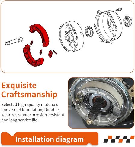 Rear Brake Shoes Kit for Honda Foreman 350 400 420 450 500 520 TRX350 TRX400 TRX450 TRX500 TRX520 06430-HN0-A30 in Kuwait