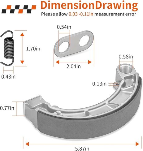 Rear Brake Shoes Kit for Honda Foreman 350 400 420 450 500 520 TRX350 TRX400 TRX450 TRX500 TRX520 06430-HN0-A30 in Kuwait