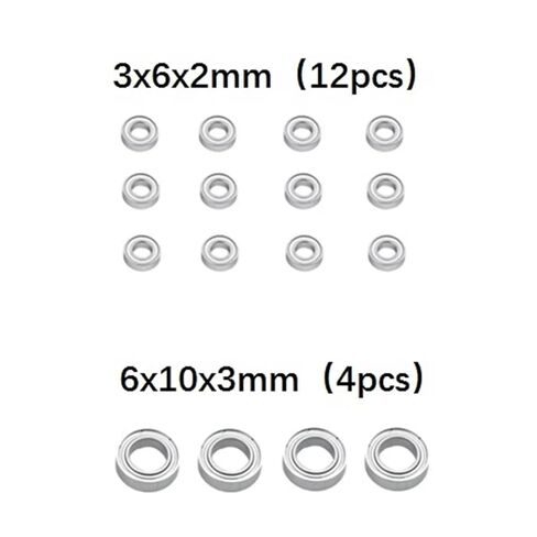 Compatible with WPL C14 C24 B36 for MN D90 for MN-90 for MN99S RC Car Spare Parts Upgrade Accessories 16PCS Steel Bearing 3X6X2mm 6X10X3mm RC Upgrade Spare in Saudi Arabia