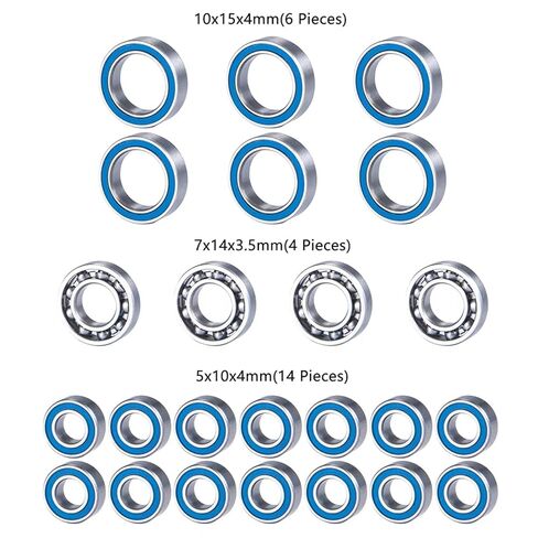 Compatible with Element for Enduro for Sendero for RTR Ball Bearing RC Cars Upgrade Parts 24PCS Complete Bearings Kit Blue RC Upgrade Spare in Saudi Arabia