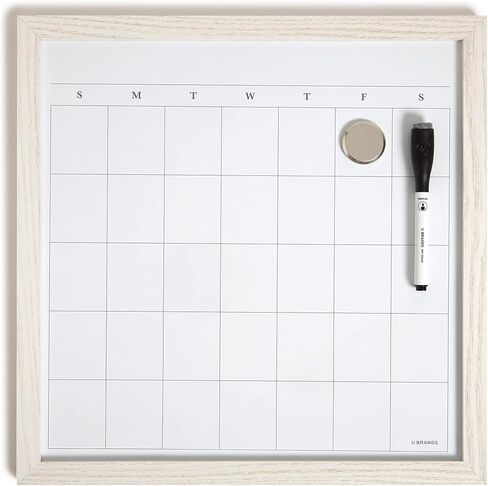 U Brands Rustic Weekly Dry Erase Planner Board, 14 x 14 Inches, Office Supplies, White Wood Frame in Saudi Arabia