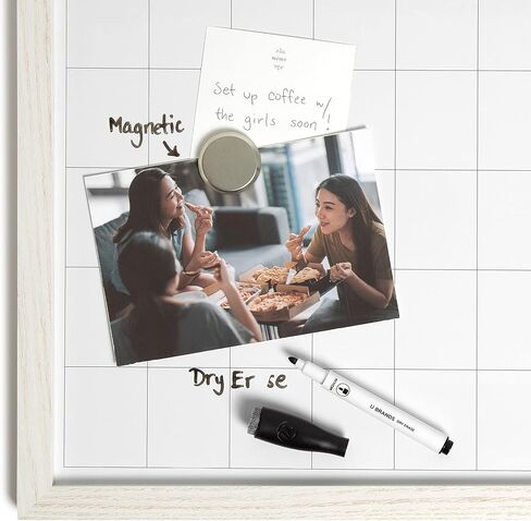 U Brands Rustic Weekly Dry Erase Planner Board, 14 x 14 Inches, Office Supplies, White Wood Frame in Saudi Arabia