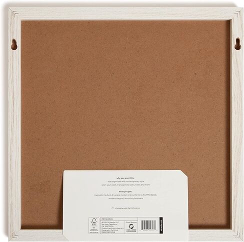 U Brands Rustic Weekly Dry Erase Planner Board, 14 x 14 Inches, Office Supplies, White Wood Frame in Saudi Arabia