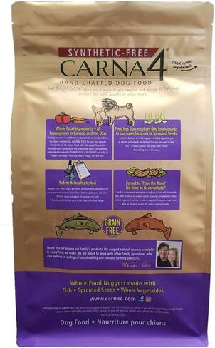 CARNA4 Easy-chew Fish Formula Sprouted Seeds Dog Food 2.2LB in Saudi Arabia
