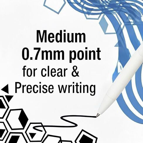 AKVINQ® Walker Gel Pens 12-Pack | 0.7mm Medium Point | Retractable Gel Ink Pen | Premium Matte Finish | Black Ink | Smudge-Resistant | Comfortable Rubber Grip | Office & School Writing (Black) in Saudi Arabia