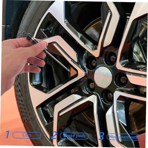 Brake Pad Thickness Gauge Tool Accurate Measurement for Automotive Brake Pads Easy to Use Non-disassembly Design Construction for Versatile Use in Saudi Arabia