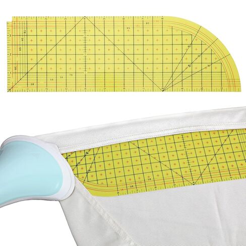 Heat Resistant Sewing Ruler, Curved Hot Ironing Ruler for Sewing 12 X 4 Inch Hot Hem Rulers for Electric Iron Home Work Rulers and Guides for Fabric Hemming Tools Press Measuring Quilting Folding in Saudi Arabia