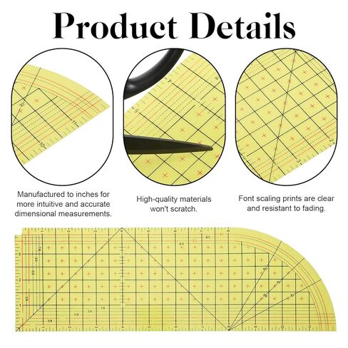 Heat Resistant Sewing Ruler, Curved Hot Ironing Ruler for Sewing 12 X 4 Inch Hot Hem Rulers for Electric Iron Home Work Rulers and Guides for Fabric Hemming Tools Press Measuring Quilting Folding in Saudi Arabia