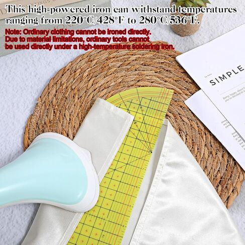 Heat Resistant Sewing Ruler, Curved Hot Ironing Ruler for Sewing 12 X 4 Inch Hot Hem Rulers for Electric Iron Home Work Rulers and Guides for Fabric Hemming Tools Press Measuring Quilting Folding in Saudi Arabia
