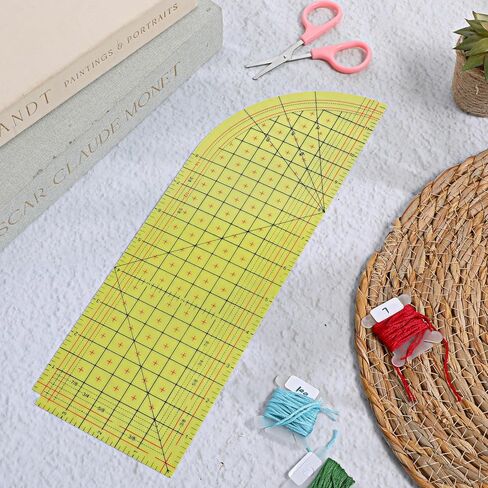 Heat Resistant Sewing Ruler, Curved Hot Ironing Ruler for Sewing 12 X 4 Inch Hot Hem Rulers for Electric Iron Home Work Rulers and Guides for Fabric Hemming Tools Press Measuring Quilting Folding in Saudi Arabia