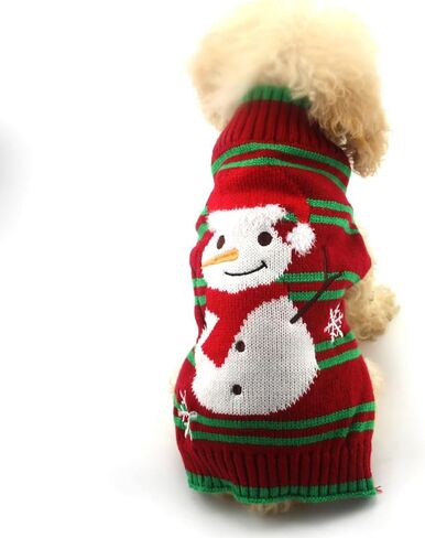 Mikayoo Dog Christmas Sweater, Pet Xmas Sweater, Cat Holiday Sweater, Legless Design Keep Warm and Move Freely, Holiday Festive Sweater for Small Dogs or Cats (Black Deer XS) in Kuwait