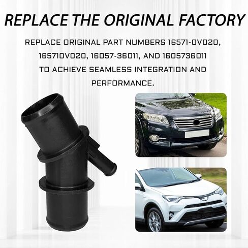 1PCS Upper Radiator Hose Connector Coolant Pipe Adapter, Hose Connector Pipe Adapter Compatible with Toyota RAV4 2009 2010 2011 2012, Replaces 16571-0V020 165710V020 16057-36011 1605736011 in Saudi Arabia