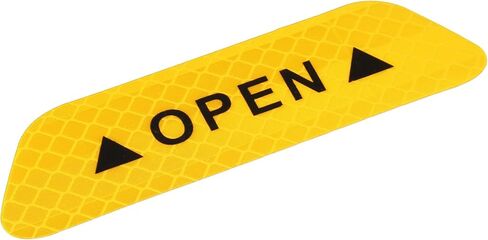 4pcs Yellow Car Door Reflective Sticker Open Warning Tape Safety Sign Decal Warning Mark Night Reflective for Auto Exterior Motorcycle Bike Universal in Saudi Arabia