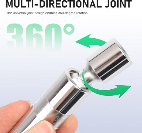 1 Set Car Spark Plug Socket, 14mm&16mm Steel Magnetic Swivel Spark Plug Removal Tool, 3/8" Drive 12-Point Thin Wall Auto Spark Plugs Wrench, 360-Degree Rotation, Compatible with More Car in Saudi Arabia