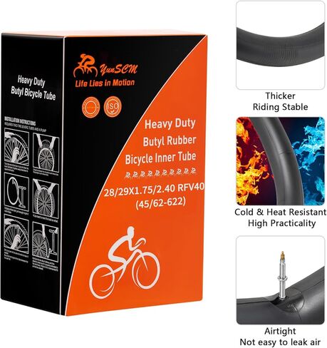 2-Pack 29" Mountain Bike Tubes 29 X 1.75/2.125 FV33mm Presta Valve 29" MTB Bicycle Tubes Compatible with 29x1.75 29x1.90 29 x 1.95 29 x 2.0 29 x 2.10 29 x 2.125 Mountain Bike Tire Tubes in Saudi Arabia