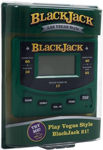لعبة البلاك جاك الإلكترونية المحمولة على طراز لاس فيغاس - تتضمن مجموعة بطاقات إضافية! in Kuwait
