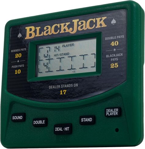 لعبة البلاك جاك الإلكترونية المحمولة على طراز لاس فيغاس - تتضمن مجموعة بطاقات إضافية! in Kuwait