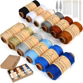 مجموعة خيوط الخياطة 30 قطعة من BYMORE، 12 لونًا 400 ياردة لكل بكرات خيط بوليستر مع إبر وخيوط للخياطة اليدوية والآلة، والطوارئ والسفر، DIY والمنزل in Kuwait