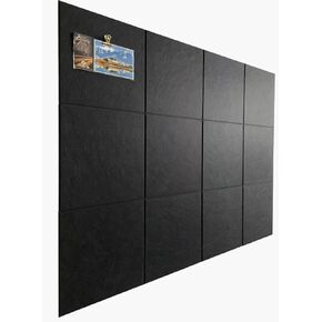 12-Pack Black Felt Wall Tiles(11.8“x11.8"Each), 47.2“x 35.4" Large Cork Board Alternative, Self-Adhesive Bulletin Pin Board for Office Home Kitchen Photos & Memos in Saudi Arabia