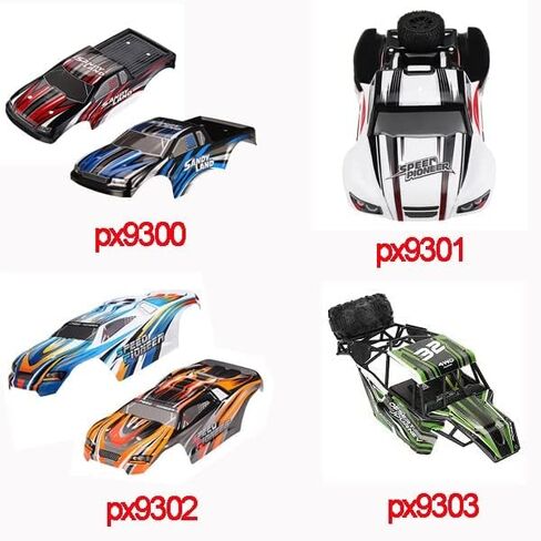 Pxtoys carcaça de reposição para carro, peças de reposição para rc 9300 9301 9302 px px9300 px9301 px9302 px9303 9303 1/18 - (Color: px9302 Orange) in Saudi Arabia