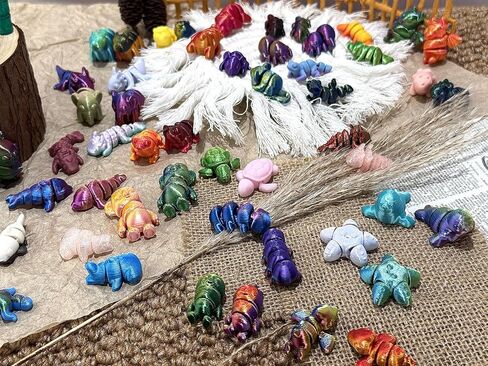 Christmas advent calendar,24PCS Mini 3D Printed Animal Figurines, Flexible Articulated Fidget Toys, Xmas Articulated Flexible Fidget Gifts for Kids Boys Girls Christmas Party Favors in Saudi Arabia