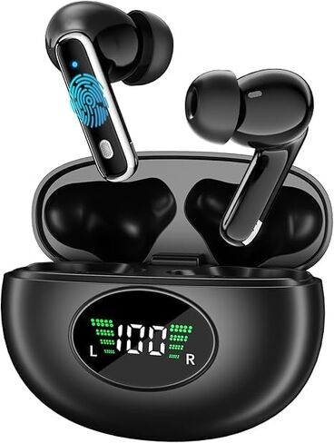 Ai Language Translation Earbuds, in-Ear 3-in-1 Translation Headphones, Real Time 2-Way Earbuds, Sound Quality Long Battery Life, Great for Travel Business (Black, Clip) in Kuwait