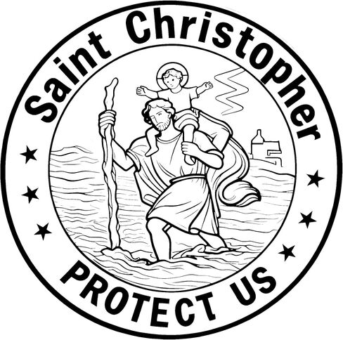 Key Fob Cover with St. Christopher , for Harley Davidson Metal Frame & TPU Shell, Protective Soft Case for Motorcycle Keys, Religious Gift for Riders (Blue) in Kuwait