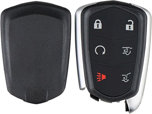 TOP-VIGOR Keyless Entry Remote Control Car Key Shell Case Replacement Compatible with Cadillac Escalade ESV 2015 2016 2017 2018 6 Button for HYQ2AB in Saudi Arabia