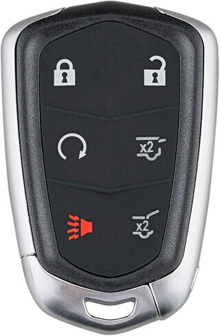 TOP-VIGOR Keyless Entry Remote Control Car Key Shell Case Replacement Compatible with Cadillac Escalade ESV 2015 2016 2017 2018 6 Button for HYQ2AB in Saudi Arabia