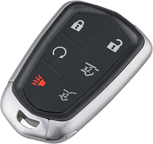 TOP-VIGOR Keyless Entry Remote Control Car Key Shell Case Replacement Compatible with Cadillac Escalade ESV 2015 2016 2017 2018 6 Button for HYQ2AB in Saudi Arabia