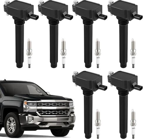 UF569 Ignition Coil Pack & 41109 Iridium Spark Plugs fit for GMC Acadia Canyon Terrain/Chevy Camaro Traverse Equinox/Buick Enclave/Cadillac CTS ATS SRX/Saturn Aura Outlook Coil Pack Sets of 6 in Kuwait