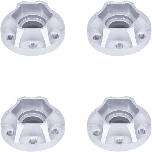 4Pcs Aluminum Alloy Wheel Hex Hub 6/9/12/15/18/21mm for 1/10 RC Crawler Car 1.9 2.2 Wheels Rim Axial SCX10 TRX4 RR10 Wraith Capra D90 (Black,6mm) in Saudi Arabia