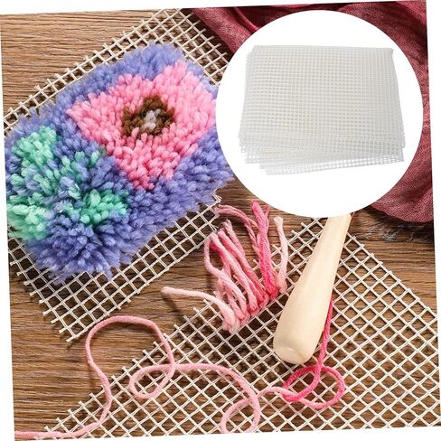 Uonlytech DIY Rug Hooking Mesh Sheet Canvas for Crafting Rugs Coasters and Pillows Easy to Cut for DIY Projects for Latch Hook Crafts in Saudi Arabia