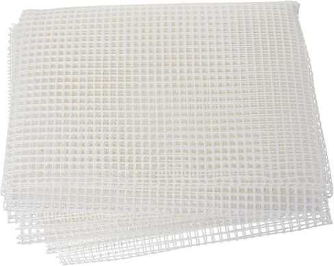 DOITOOL سجادة فارغة ربط شبكة حرفية نسيج أبيض قماش شبكي DIY لمشاريع خطاف مزلاج لصنع قواعد السجاد والوسائد خفيفة الوزن و in Saudi Arabia