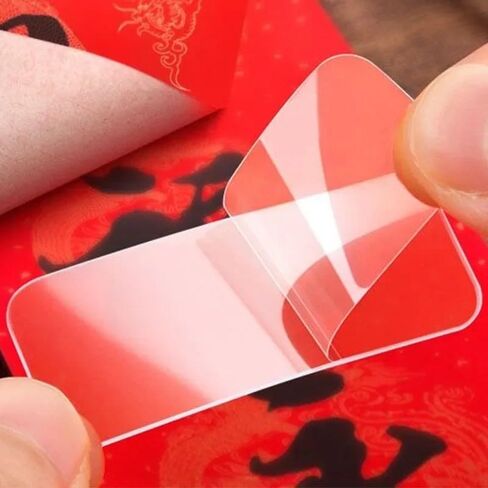 180Pcs Transparent Couplet Seamless Double-Sided Adhesive Tape Reusable Waterproof PVC Nano Tape Home Accessories (3Box) in Saudi Arabia
