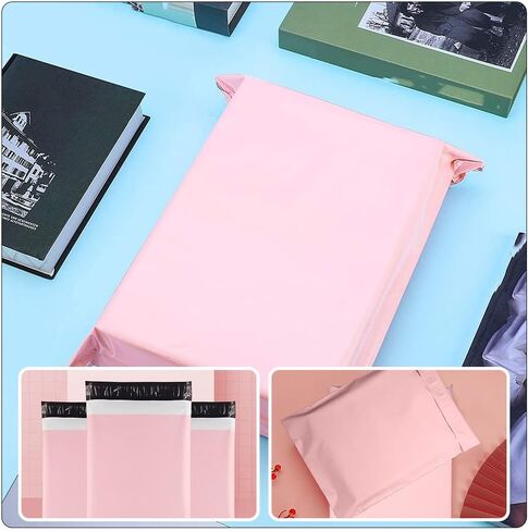 50Pcs Thickened Pink Mailer Bags Eco-friendly Delivery Bags for Shipping and Packaging Mil Multipurpose Courier and Wrapper Bags in Saudi Arabia