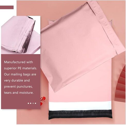 50Pcs Thickened Pink Mailer Bags Eco-friendly Delivery Bags for Shipping and Packaging Mil Multipurpose Courier and Wrapper Bags in Saudi Arabia