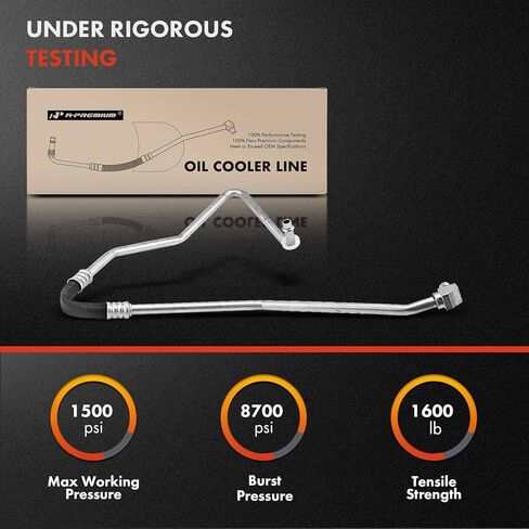 A-Premium Outlet Lower Auxiliary Engine Oil Cooler Line Hose Assembly Compatible with Chevrolet Express 2500 3500 1996-2002 G30 GMC G3500 1996 Savana 2500 3500 V8 6.5L in Saudi Arabia