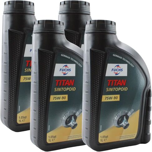 Fuchs 4 Liter TITAN SINTOPOID SAE 75W-90 Differential Gear Oil (4 x 1L) in Saudi Arabia