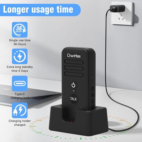 ChunHee Intercoms Wireless for Home 16 Channels Long Standby Caregiver Wireless Intercom System for Elderly 1640ft Portable Intercom Two Way Room to Room Communication Intercom for Home Use, 4 Pack in Saudi Arabia