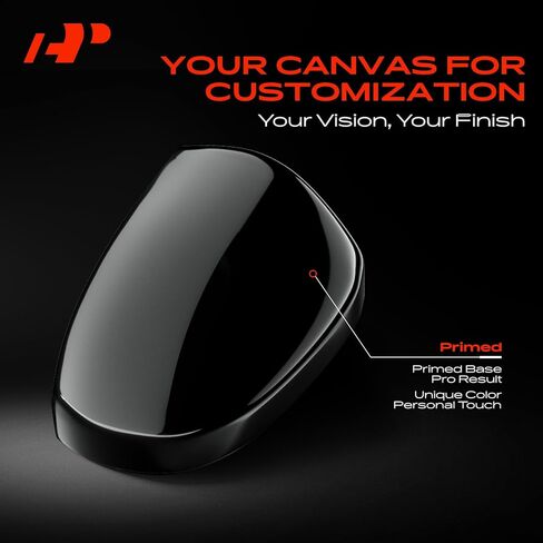 A-Premium Passenger Side Rearview Mirror Cover Cap - Compatible with Honda Civic 2014-2015 - Smooth Black, Without Turn Signal Hole in Saudi Arabia