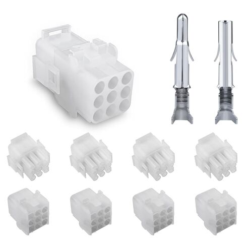 موصل طاقة JRready ST6425 MLX 3 Pin، دبوس ومآخذ بقطر 6.35 مم 14-20 AWG، متوافق مع موصل Molex MLX 3 Pin ذكر وأنثى (6 مجموعات متطابقة) in Saudi Arabia