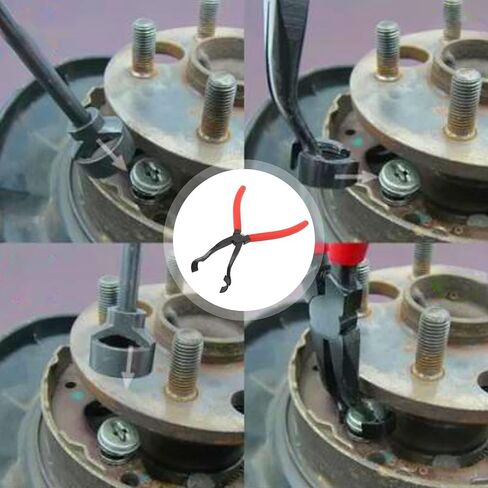 Drum Brake Hold Down Spring Pliers, Universal Emergency Brake Tool, for Remove and Install Brake Shoe Return Springs in Saudi Arabia
