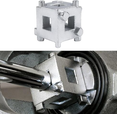Cube Brake Caliper Compression Tool, Stainless Steel Rear Disc Brake Caliper Tool, Caliper Piston Compressor Tool Fits 3/8" Square Driver, Universal Brake Piston Compressor Tool in Saudi Arabia
