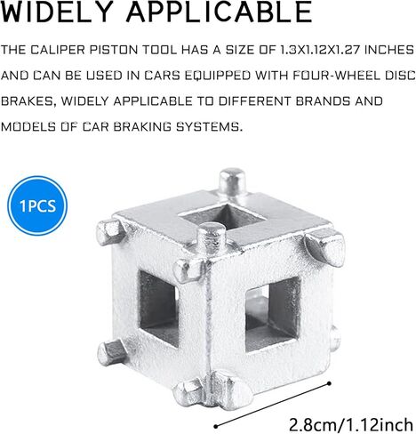 Cube Brake Caliper Compression Tool, Stainless Steel Rear Disc Brake Caliper Tool, Caliper Piston Compressor Tool Fits 3/8" Square Driver, Universal Brake Piston Compressor Tool in Saudi Arabia