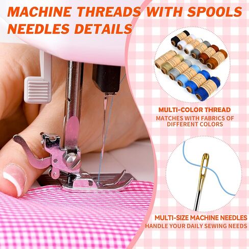مجموعة خيوط الخياطة 30 قطعة من BYMORE، 12 لونًا 400 ياردة لكل بكرات خيط بوليستر مع إبر وخيوط للخياطة اليدوية والآلة، والطوارئ والسفر، DIY والمنزل in Kuwait
