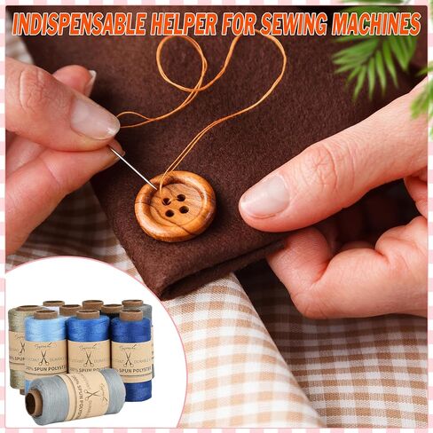 مجموعة خيوط الخياطة 30 قطعة من BYMORE، 12 لونًا 400 ياردة لكل بكرات خيط بوليستر مع إبر وخيوط للخياطة اليدوية والآلة، والطوارئ والسفر، DIY والمنزل in Kuwait