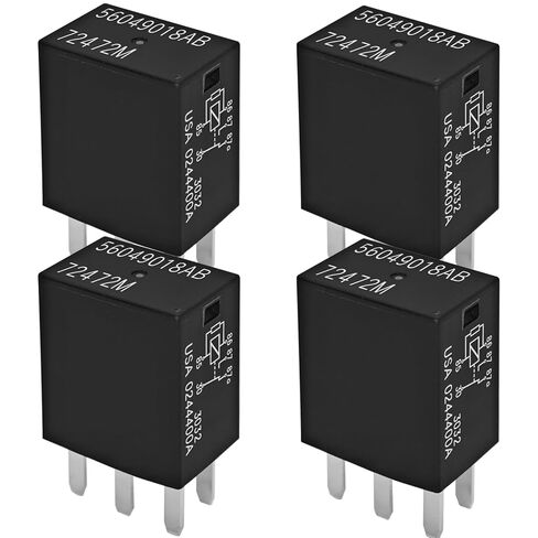 Relay 56049018AB 72472M (Pack of 4) - 30A 12VDC 5-Pin Automotive Relay for Chrysler Dodge in Saudi Arabia